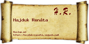 Hajduk Renáta névjegykártya