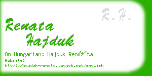 renata hajduk business card